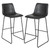 Flash Furniture 2-ET-ER18345-30-GY-GG 300 Lbs. Gray LeatherSoft Seat and Back Bar Stool