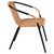 Flash Furniture 2-TLH-037-BGE-GG 352 Lbs. Beige Ratan with Metal Frame Stack Chair
