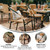 Flash Furniture 2-TLH-037-BGE-GG 352 Lbs. Beige Ratan with Metal Frame Stack Chair