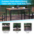 Flash Furniture XU-DG-810060364-UB19BTL-GG 35.25" W x 29.5" H Synthetic Teak Square Patio Dining Table Set