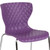 Flash Furniture LF-7-07C-PUR-GG Purple Plastic Back and Seat Chrome Frame Finish Stacking Lowell Chair