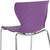 Flash Furniture LF-7-07C-PUR-GG Purple Plastic Back and Seat Chrome Frame Finish Stacking Lowell Chair