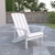 Flash Furniture JJ-C14501-WH-GG 350 Lbs. White Weather-Resistant Polystyrene Frame Adirondack Chair