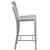 Flash Furniture CH-61200-24-SIL-GG 500 Lbs. Silver Galvanized Steel Slat Back Bar Stool