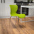 Flash Furniture LF-7-07C-CGRN-GG Citrus Green Plastic Back and Seat Chrome Frame Finish Stacking Lowell Chair