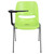 Flash Furniture RUT-EO1-GN-RTAB-GG 880 Lbs. Green Plastic Right Handed Tablet Arm Hercules Series Ergonomic Shell Chair