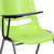 Flash Furniture RUT-EO1-GN-RTAB-GG 880 Lbs. Green Plastic Right Handed Tablet Arm Hercules Series Ergonomic Shell Chair