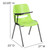 Flash Furniture RUT-EO1-GN-RTAB-GG 880 Lbs. Green Plastic Right Handed Tablet Arm Hercules Series Ergonomic Shell Chair