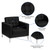 Flash Furniture ZB-LACEY-831-2-CHAIR-BK-GG Black LeatherSoft Button Tufted Hercules Lacey Series Chair