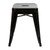 Flash Furniture ET-BT3503-18-BLK-GG 250 Lbs. Black Welded Metal Square Wooden Seat Stool