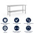 Flash Furniture NH-WT-3072-GG 30" x 72" Prep and Work Table