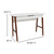 Flash Furniture GC-MBLK60-WH-WAL-GG White Laminate Top with A-Frame Walnut Base Computer Desk