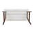 Flash Furniture GC-MBLK60-WH-WAL-GG White Laminate Top with A-Frame Walnut Base Computer Desk