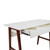 Flash Furniture GC-MBLK60-WH-WAL-GG White Laminate Top with A-Frame Walnut Base Computer Desk