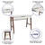 Flash Furniture GC-MBLK60-WH-WAL-GG White Laminate Top with A-Frame Walnut Base Computer Desk