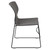 Flash Furniture RUT-438-GY-GG Gray Polypropylene Seat and Full Back Black Powder Coated Metal Sled Base Frame Hercules Series Stacking Chair