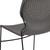 Flash Furniture RUT-438-GY-GG Gray Polypropylene Seat and Full Back Black Powder Coated Metal Sled Base Frame Hercules Series Stacking Chair