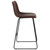 Flash Furniture 2-ET-ER18345-30-DB-GG 300 Lbs. Dark Brown LeatherSoft Seat and Back Bar Stool