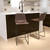 Flash Furniture 2-ET-ER18345-30-DB-GG 300 Lbs. Dark Brown LeatherSoft Seat and Back Bar Stool