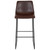 Flash Furniture 2-ET-ER18345-30-DB-GG 300 Lbs. Dark Brown LeatherSoft Seat and Back Bar Stool