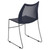 Flash Furniture RUT-498A-NY-GG Navy Blue Plastic Seat and Back Gray Powder Coated Metal Sled Base Frame Hercules Series Stacking Chair