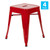 Flash Furniture ET-BT3503-18-RED-GG 250 Lbs. Red Welded Metal Stackable Square Stool