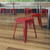 Flash Furniture ET-BT3503-18-RED-GG 250 Lbs. Red Welded Metal Stackable Square Stool