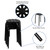 Flash Furniture LE-S1-BLACK-GG 265 Lbs. Black Steel Plastic Seat Stool