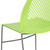 Flash Furniture RUT-498A-GN-GG Green Plastic Seat and Back Gray Powder Coated Metal Sled Base Frame Hercules Series Stacking Chair
