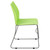 Flash Furniture RUT-498A-GN-GG Green Plastic Seat and Back Gray Powder Coated Metal Sled Base Frame Hercules Series Stacking Chair