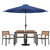 Flash Furniture XU-DG-304860064-UB19BNV-GG 30" W x 29.5" H Synthetic Teak Rectangular Patio Dining Table Set