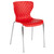 Flash Furniture LF-7-07C-RED-GG Red Plastic Back and Seat Chrome Frame Finish Stacking Lowell Chair
