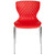 Flash Furniture LF-7-07C-RED-GG Red Plastic Back and Seat Chrome Frame Finish Stacking Lowell Chair