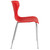 Flash Furniture LF-7-07C-RED-GG Red Plastic Back and Seat Chrome Frame Finish Stacking Lowell Chair