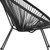 Flash Furniture TLH-094-BLACK-GG Black Steel Frame Valencia Oval Comfort Series Lounge Chair