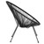 Flash Furniture TLH-094-BLACK-GG Black Steel Frame Valencia Oval Comfort Series Lounge Chair