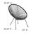 Flash Furniture TLH-094-BLACK-GG Black Steel Frame Valencia Oval Comfort Series Lounge Chair