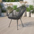 Flash Furniture TLH-094-BLACK-GG Black Steel Frame Valencia Oval Comfort Series Lounge Chair