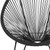 Flash Furniture TLH-094-BLACK-GG Black Steel Frame Valencia Oval Comfort Series Lounge Chair