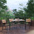 Flash Furniture XU-DG-304860364-GG 30" W x 29.5" H Synthetic Teak Rectangular Patio Dining Table Set