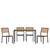Flash Furniture XU-DG-304860364-GG 30" W x 29.5" H Synthetic Teak Rectangular Patio Dining Table Set