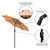 Flash Furniture XU-DG-UH8100-UB19BTN-GG 35.25" W Square with Tan Umbrella Patio Dining Table Set