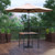 Flash Furniture XU-DG-UH8100-UB19BTN-GG 35.25" W Square with Tan Umbrella Patio Dining Table Set