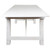 Flash Furniture XA-FARM-3-WH-GG Solid Pine Rectangular Antique Rustic White Plank Top Wood Base Hercules Series Folding Farm Table Set
