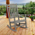 Flash Furniture JJ-C14703-GY-GG Gray Polystyrene Faux Wood Rocking Chair