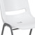 Flash Furniture RUT-EO1-WH-GG White Plastic Seat and Back Gray Powder Coated Metal Frame Hercules Series Ergonomic Shell Stacking Chair