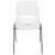 Flash Furniture RUT-EO1-WH-GG White Plastic Seat and Back Gray Powder Coated Metal Frame Hercules Series Ergonomic Shell Stacking Chair
