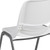 Flash Furniture RUT-EO1-WH-GG White Plastic Seat and Back Gray Powder Coated Metal Frame Hercules Series Ergonomic Shell Stacking Chair