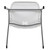 Flash Furniture RUT-EO1-WH-GG White Plastic Seat and Back Gray Powder Coated Metal Frame Hercules Series Ergonomic Shell Stacking Chair