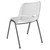 Flash Furniture RUT-EO1-WH-GG White Plastic Seat and Back Gray Powder Coated Metal Frame Hercules Series Ergonomic Shell Stacking Chair